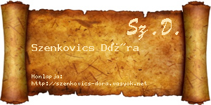 Szenkovics Dóra névjegykártya